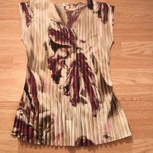 Vintage Accordion Pleated Blouse
